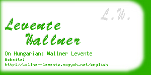 levente wallner business card